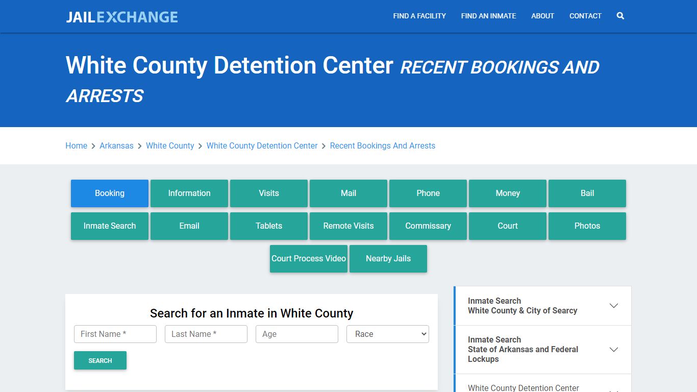 White County Detention Center Recent Bookings And Arrests - Jail Exchange